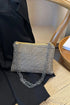 'Aya' Metal Chain Rhinestone Crossbody Bag - Celes Fashion